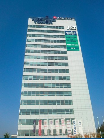 Montáž reklamy Westend Tower - Bratislava - ProRoof