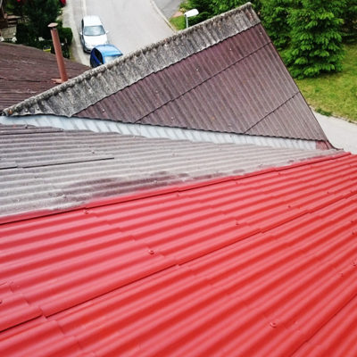 Čistenie a nástrek trapézovej eternitovej strechy, Poprad Veľká - ProRoof