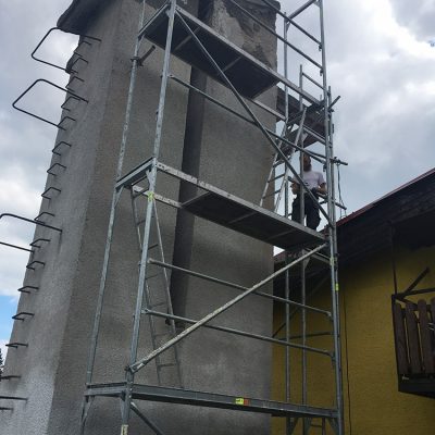 ProRoof-Renovácia komína a demontáž betónovej obruče, Štrbské Pleso